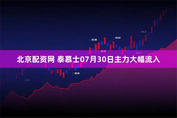 北京配资网 泰慕士07月30日主力大幅流入